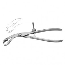 Bone Holding Forcep Self Centering - With Thread Fixation Stainless Steel, 19 cm - 7 1/2"